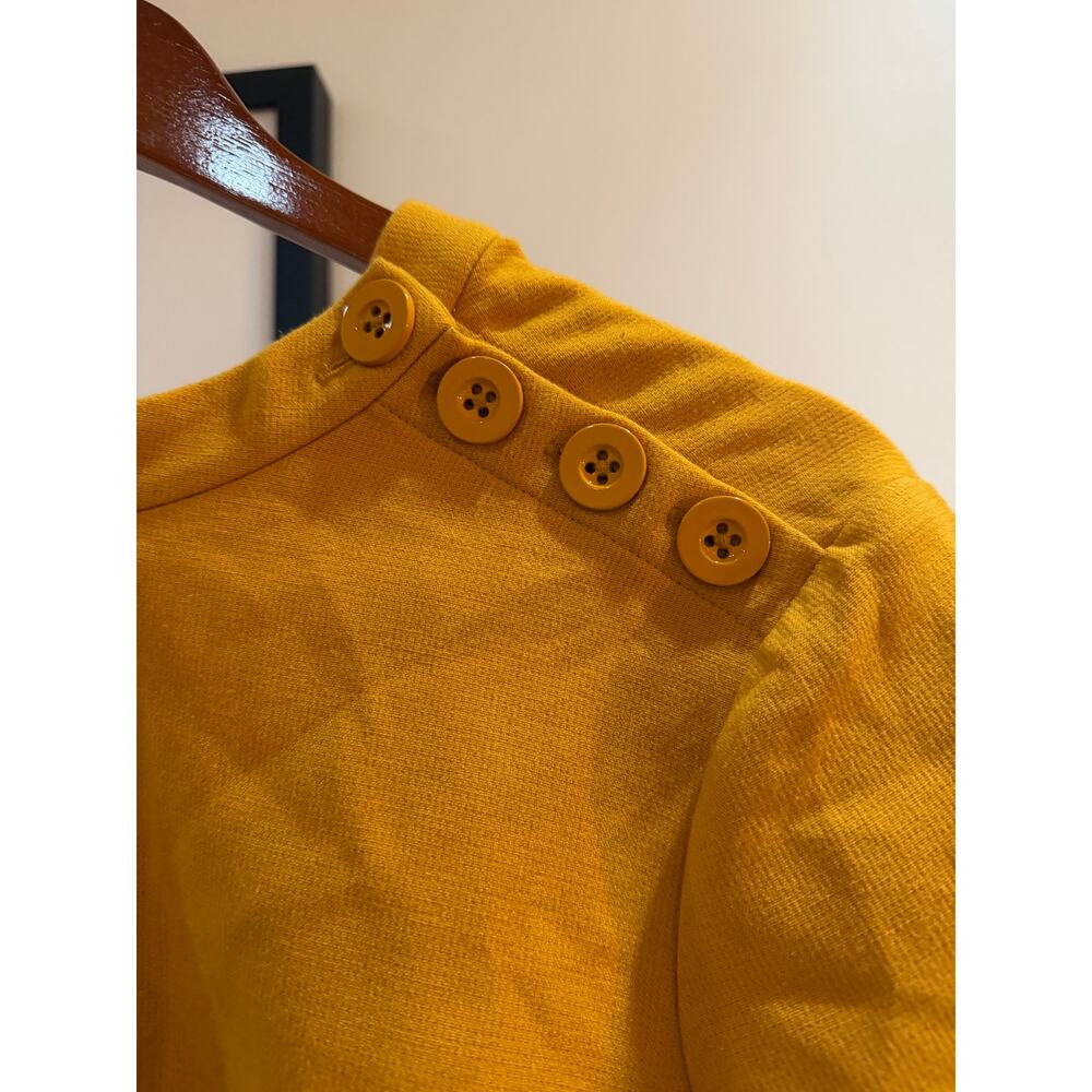 Ann Taylor Golden Yellow Shift Dress – Size 8P (Petite) - Picture 2 of 6